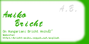 aniko bricht business card